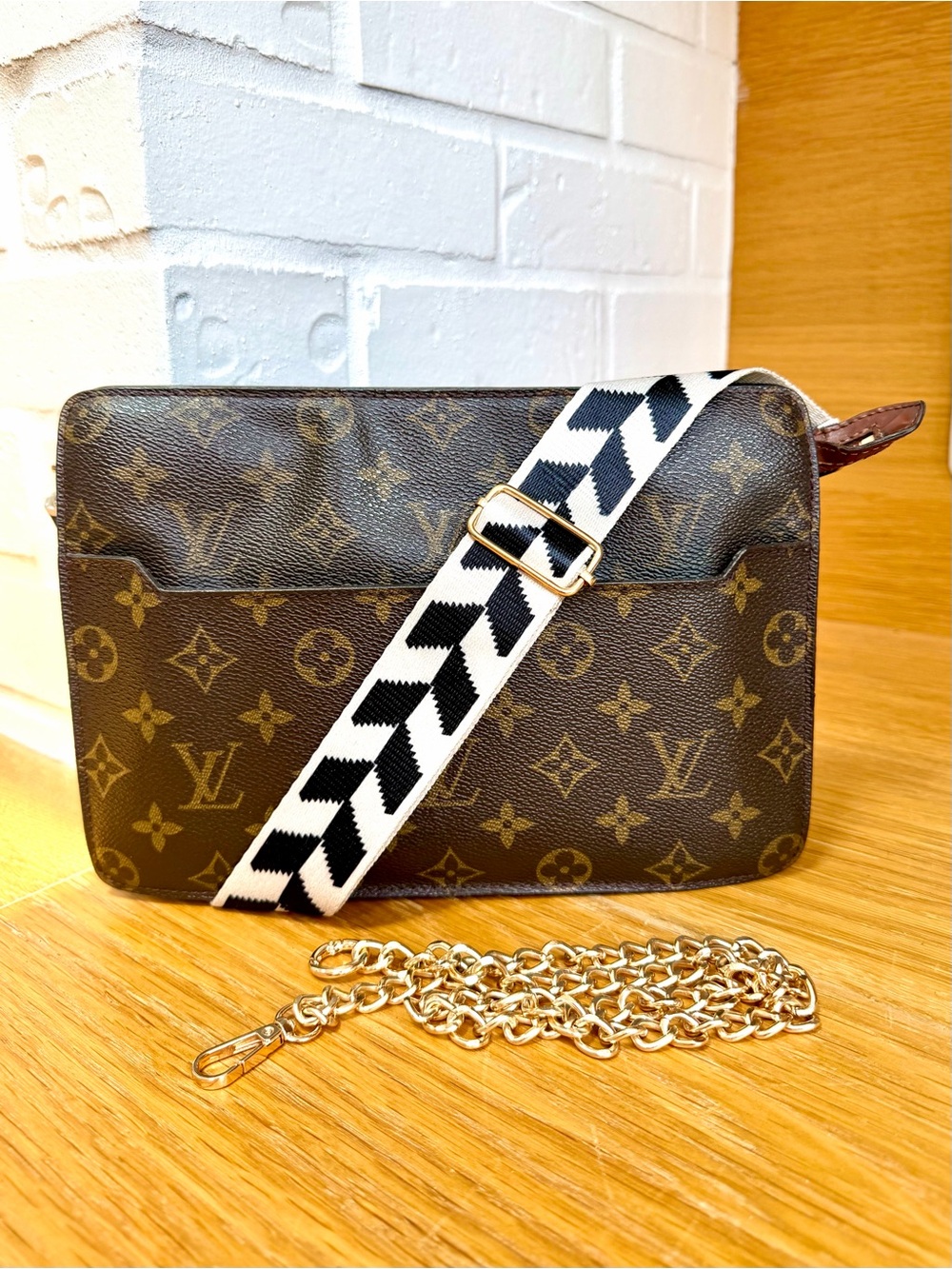 Louis Vuitton Authentic Vintage Monogram Homme Clutch / Shoulder Bag